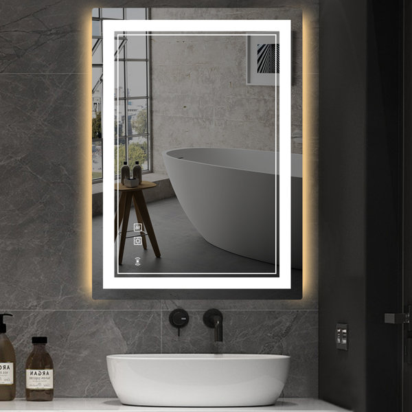 Orren Ellis Modern & Contemporary Lighted Fog Free Bathroom / Vanity